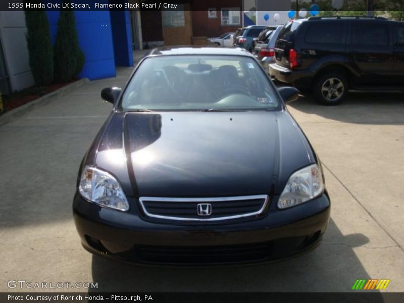 Flamenco Black Pearl / Gray 1999 Honda Civic LX Sedan