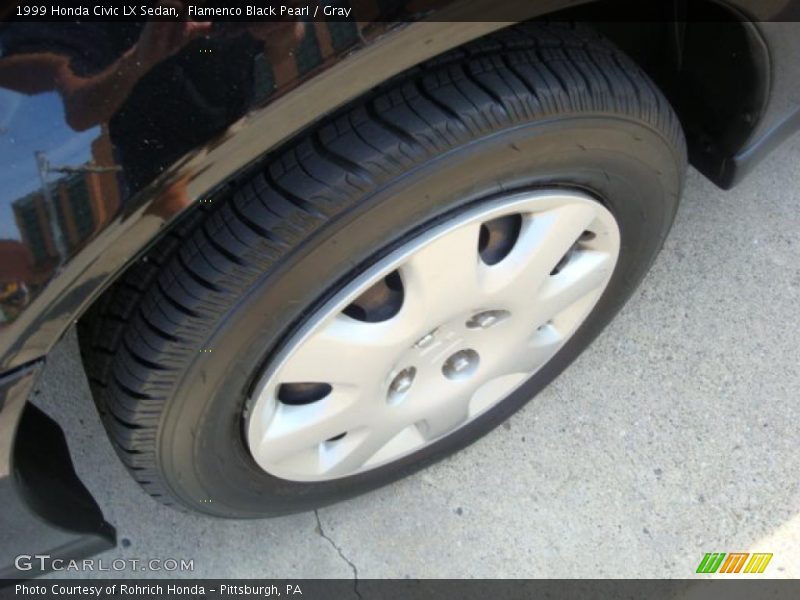 Flamenco Black Pearl / Gray 1999 Honda Civic LX Sedan