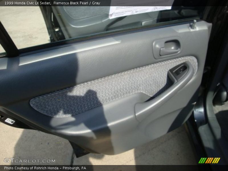 Flamenco Black Pearl / Gray 1999 Honda Civic LX Sedan