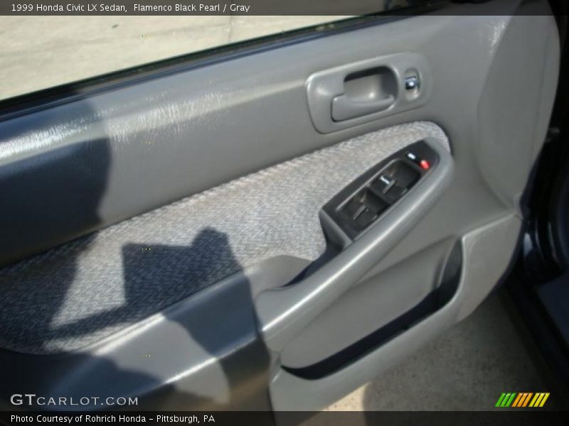 Flamenco Black Pearl / Gray 1999 Honda Civic LX Sedan