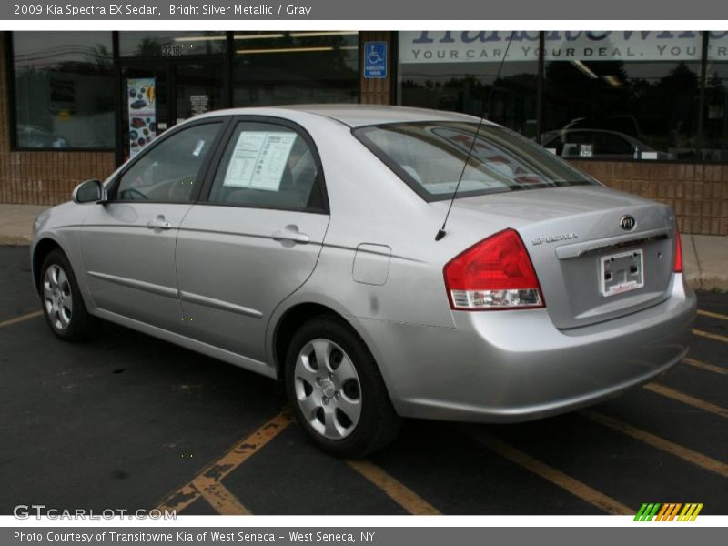 Bright Silver Metallic / Gray 2009 Kia Spectra EX Sedan