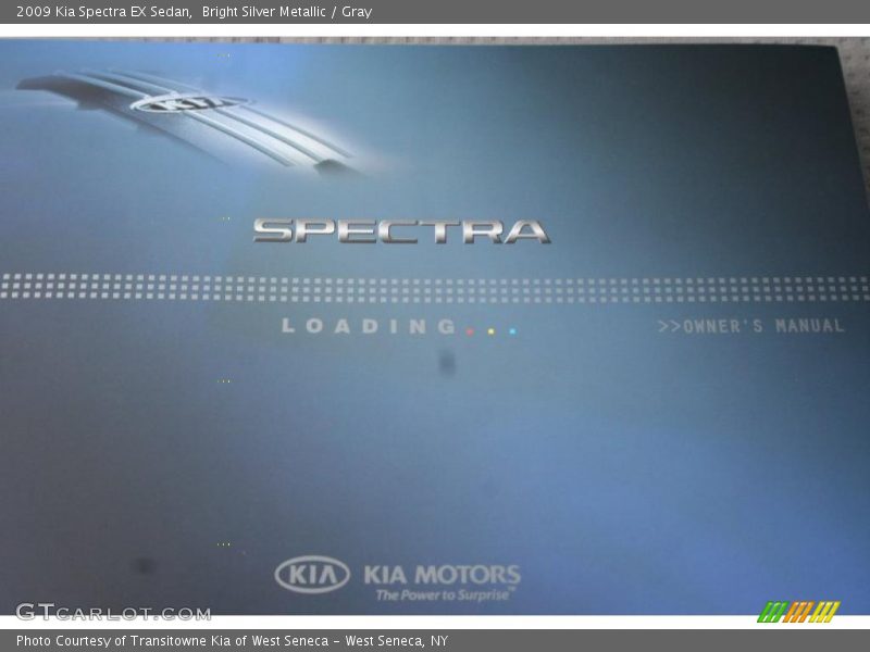 Bright Silver Metallic / Gray 2009 Kia Spectra EX Sedan