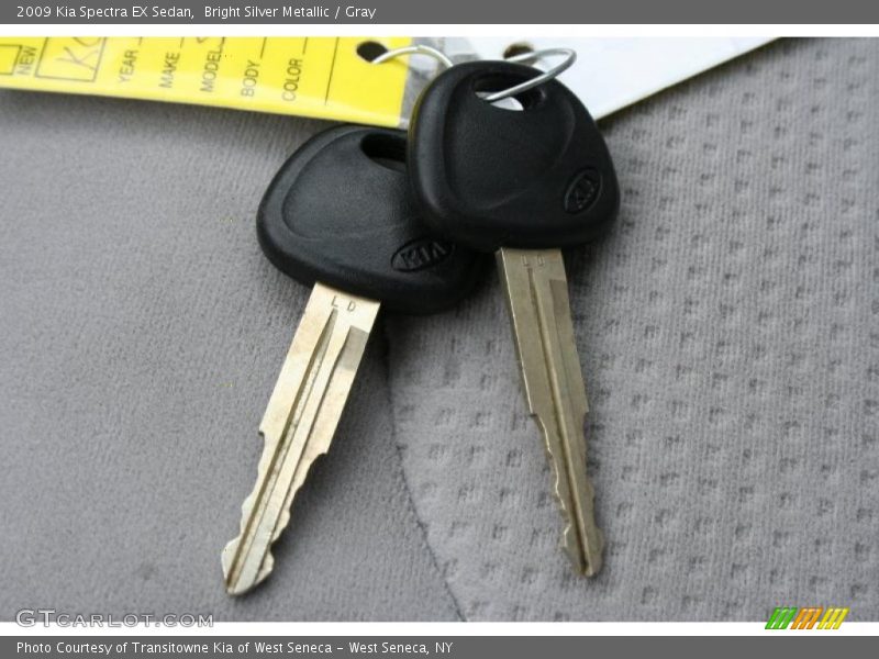 Bright Silver Metallic / Gray 2009 Kia Spectra EX Sedan