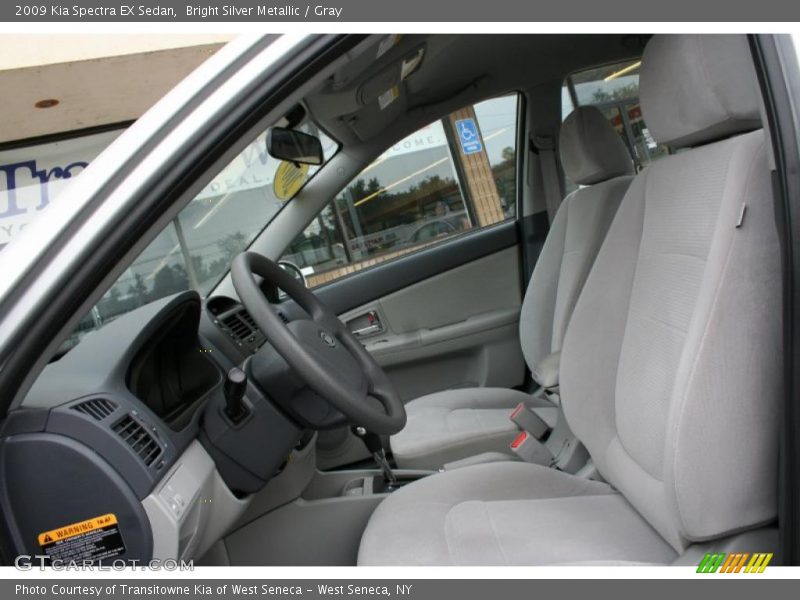 Bright Silver Metallic / Gray 2009 Kia Spectra EX Sedan