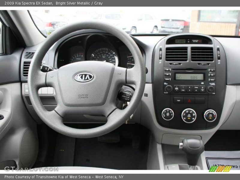 Bright Silver Metallic / Gray 2009 Kia Spectra EX Sedan