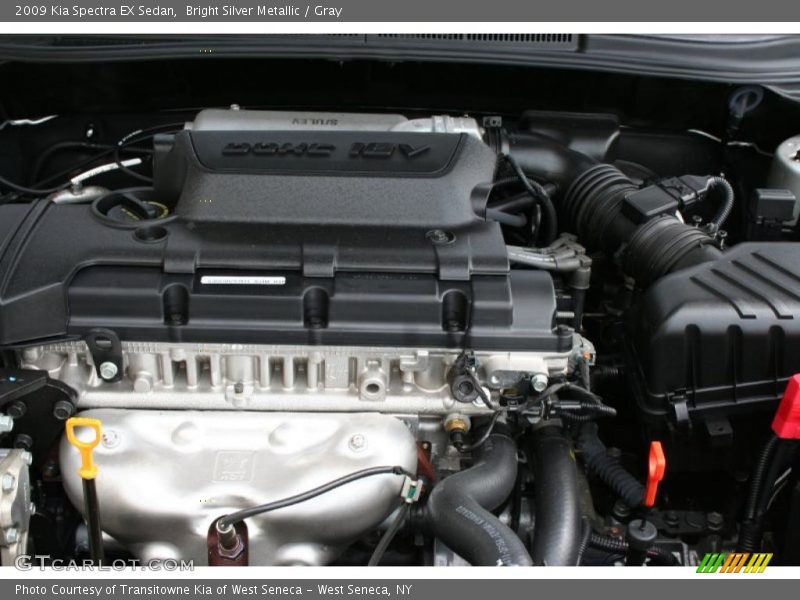 Bright Silver Metallic / Gray 2009 Kia Spectra EX Sedan