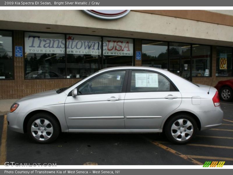 Bright Silver Metallic / Gray 2009 Kia Spectra EX Sedan