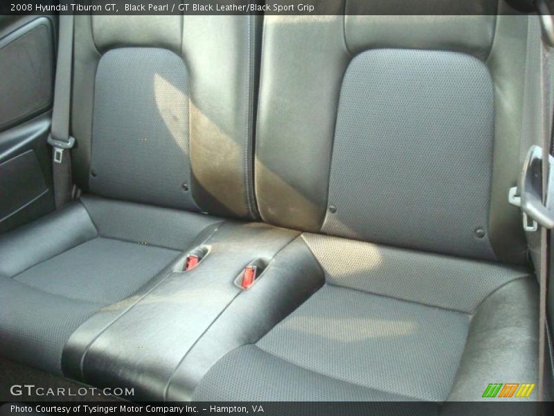 Black Pearl / GT Black Leather/Black Sport Grip 2008 Hyundai Tiburon GT