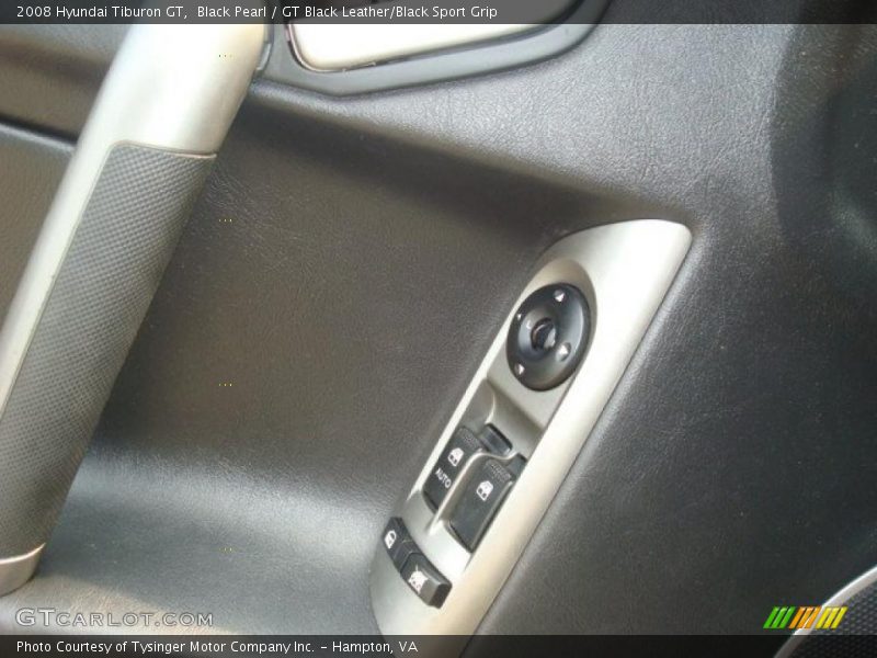 Black Pearl / GT Black Leather/Black Sport Grip 2008 Hyundai Tiburon GT