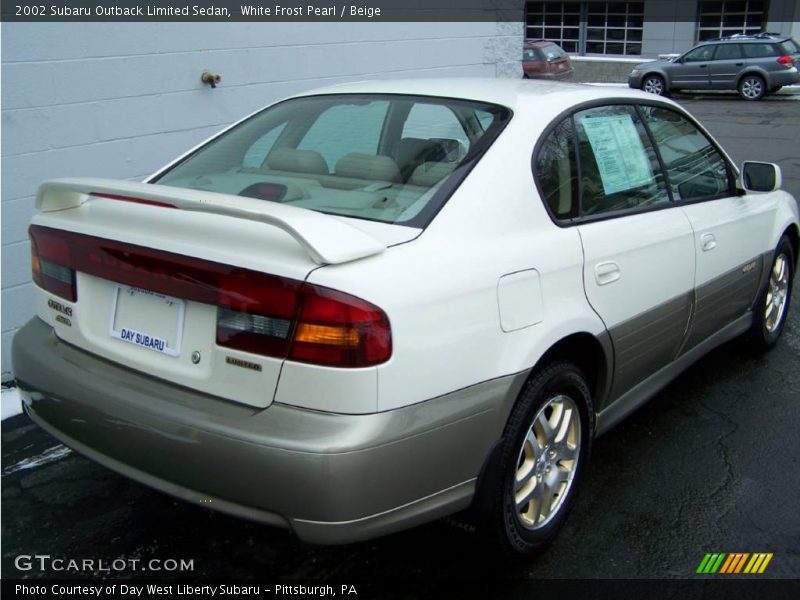 White Frost Pearl / Beige 2002 Subaru Outback Limited Sedan