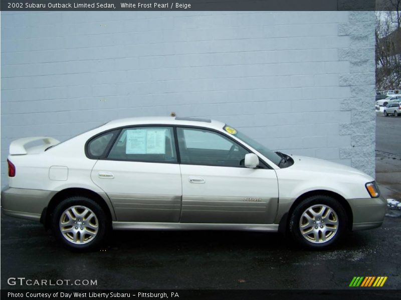 White Frost Pearl / Beige 2002 Subaru Outback Limited Sedan