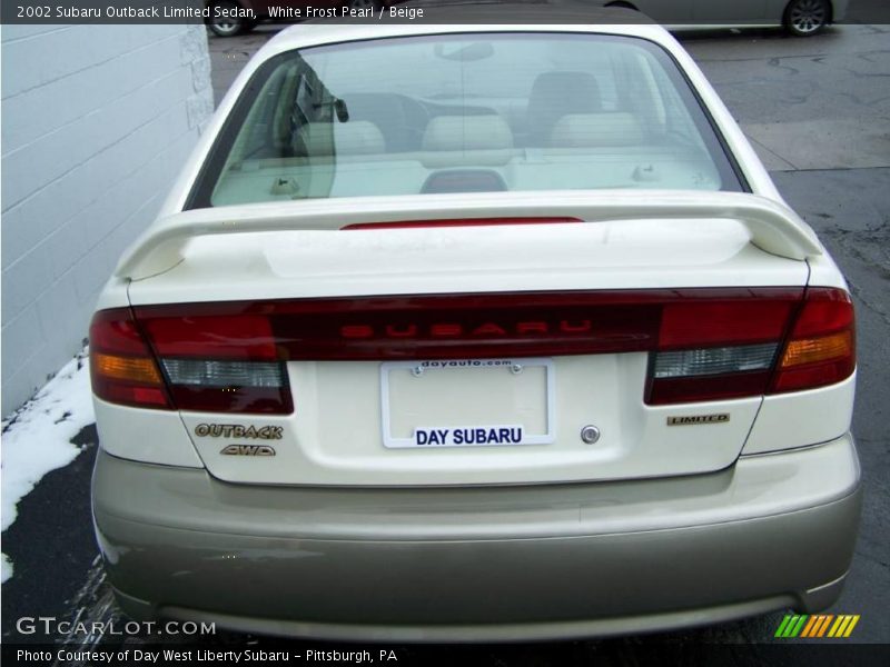 White Frost Pearl / Beige 2002 Subaru Outback Limited Sedan