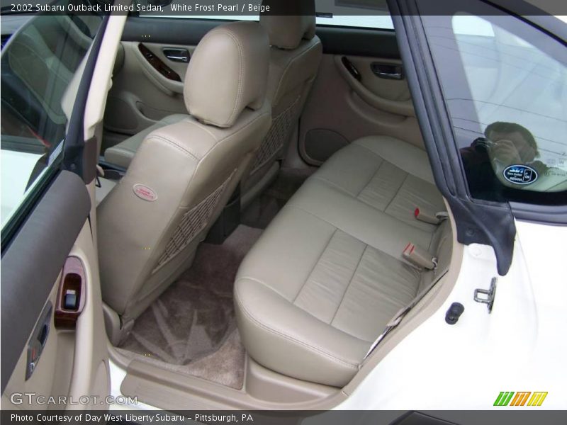 White Frost Pearl / Beige 2002 Subaru Outback Limited Sedan