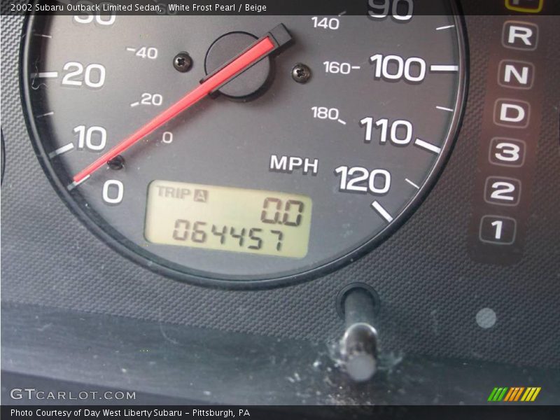 White Frost Pearl / Beige 2002 Subaru Outback Limited Sedan