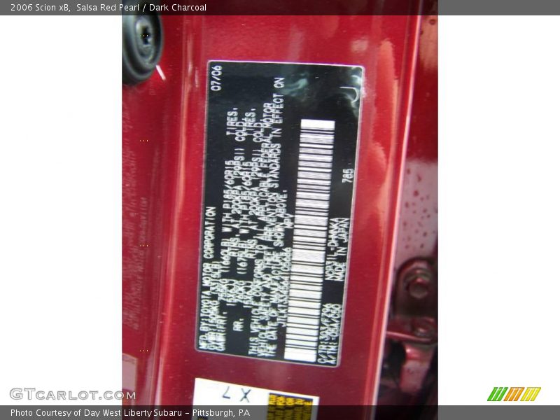 Salsa Red Pearl / Dark Charcoal 2006 Scion xB