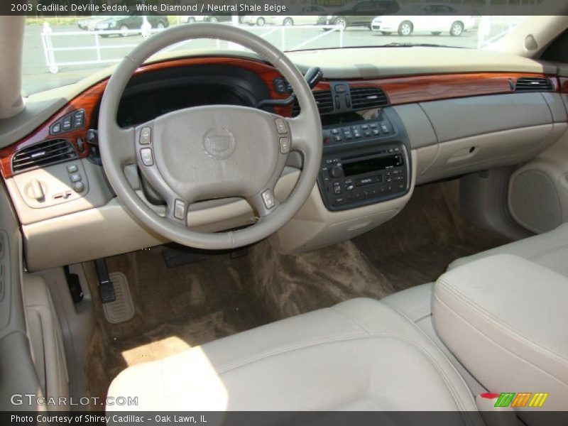 White Diamond / Neutral Shale Beige 2003 Cadillac DeVille Sedan