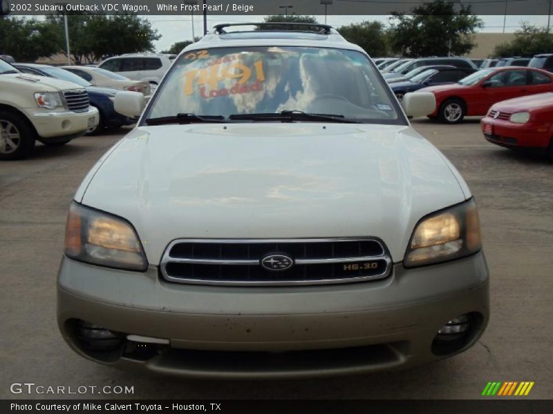 White Frost Pearl / Beige 2002 Subaru Outback VDC Wagon