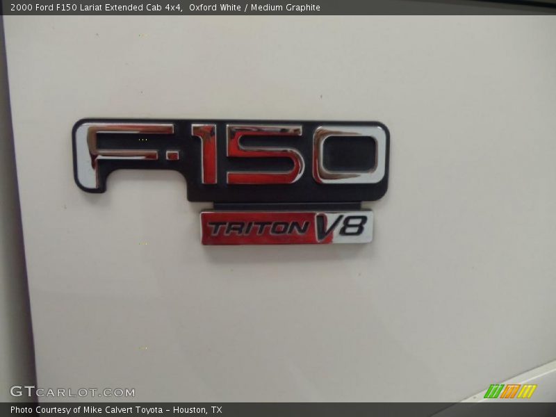 Oxford White / Medium Graphite 2000 Ford F150 Lariat Extended Cab 4x4