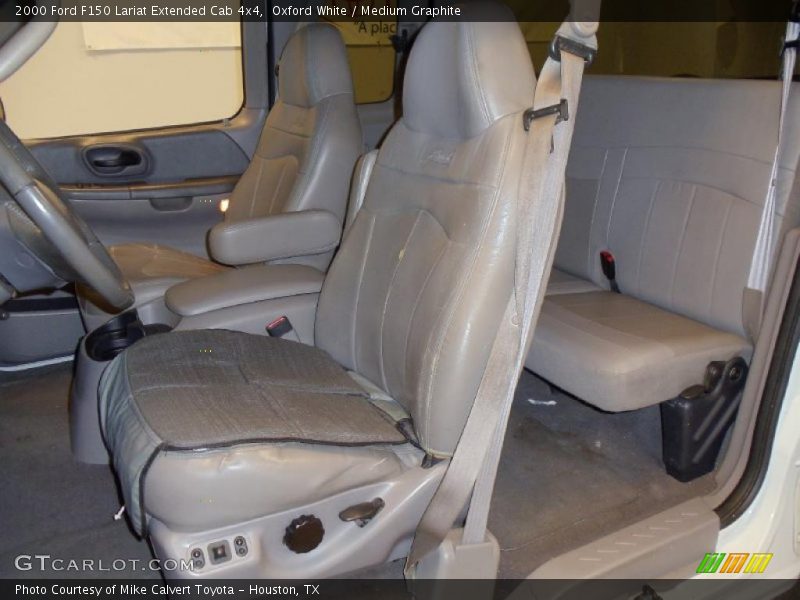 Oxford White / Medium Graphite 2000 Ford F150 Lariat Extended Cab 4x4