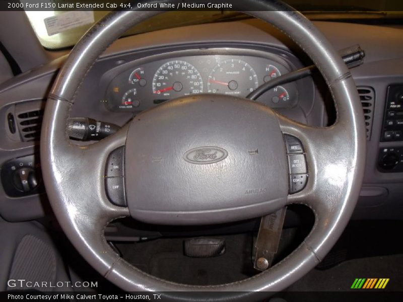 Oxford White / Medium Graphite 2000 Ford F150 Lariat Extended Cab 4x4