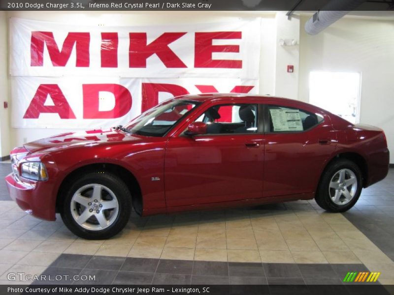 Inferno Red Crystal Pearl / Dark Slate Gray 2010 Dodge Charger 3.5L