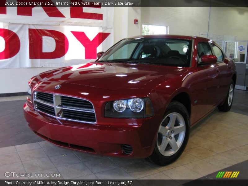 Inferno Red Crystal Pearl / Dark Slate Gray 2010 Dodge Charger 3.5L