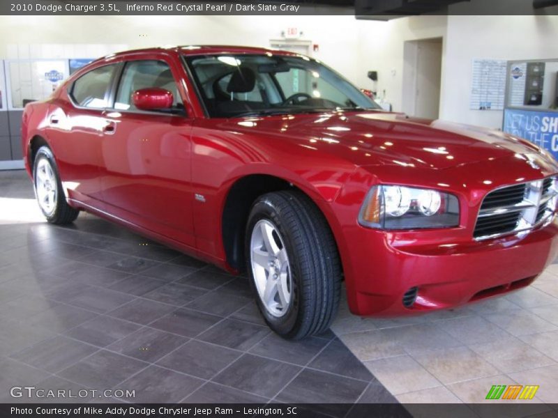 Inferno Red Crystal Pearl / Dark Slate Gray 2010 Dodge Charger 3.5L