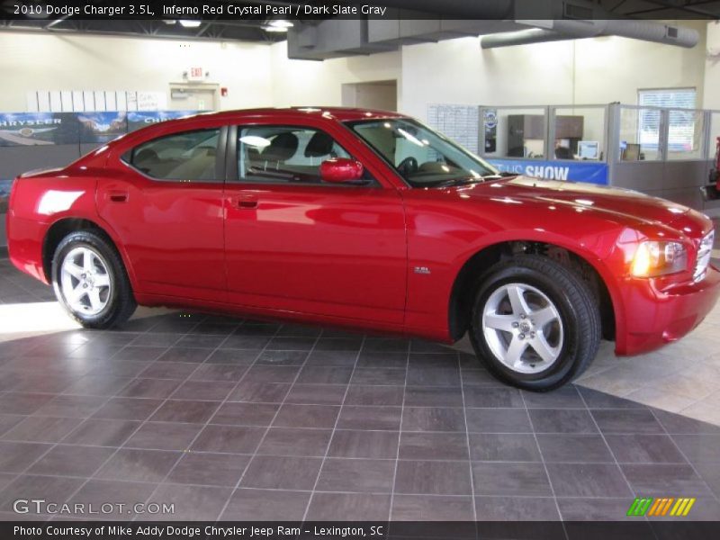 Inferno Red Crystal Pearl / Dark Slate Gray 2010 Dodge Charger 3.5L