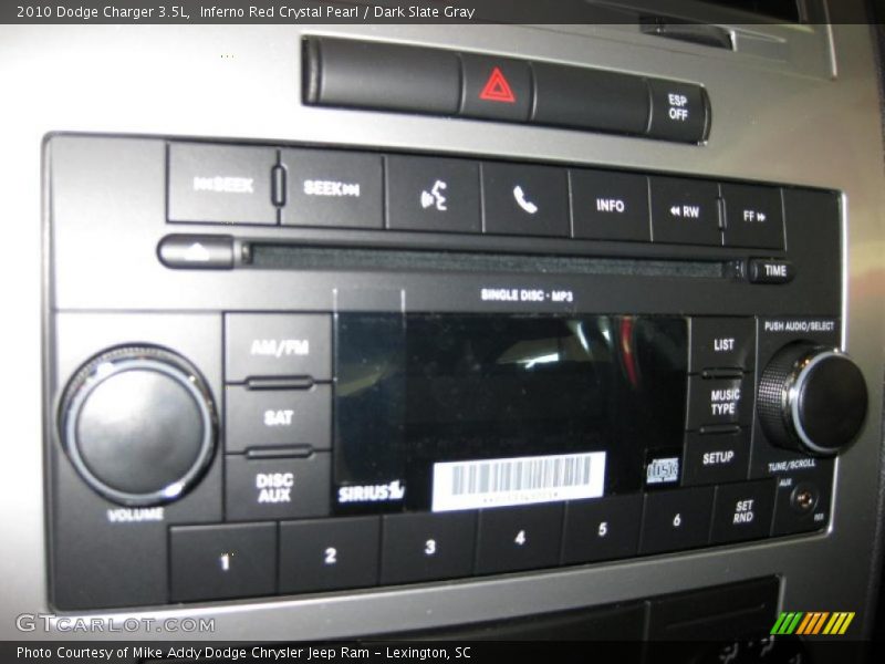 Inferno Red Crystal Pearl / Dark Slate Gray 2010 Dodge Charger 3.5L