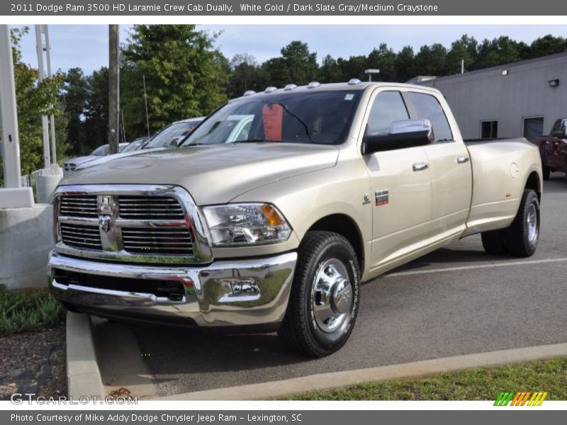 White Gold / Dark Slate Gray/Medium Graystone 2011 Dodge Ram 3500 HD Laramie Crew Cab Dually