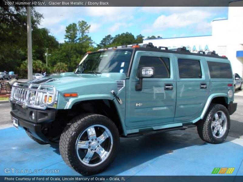 Glacier Blue Metallic / Ebony Black 2007 Hummer H2 SUV