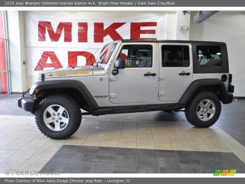 Bright Silver Metallic / Dark Slate Gray/Blue 2010 Jeep Wrangler Unlimited Islander Edition 4x4