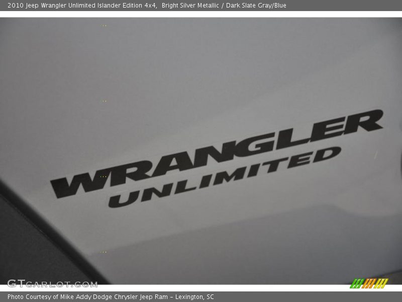 Bright Silver Metallic / Dark Slate Gray/Blue 2010 Jeep Wrangler Unlimited Islander Edition 4x4