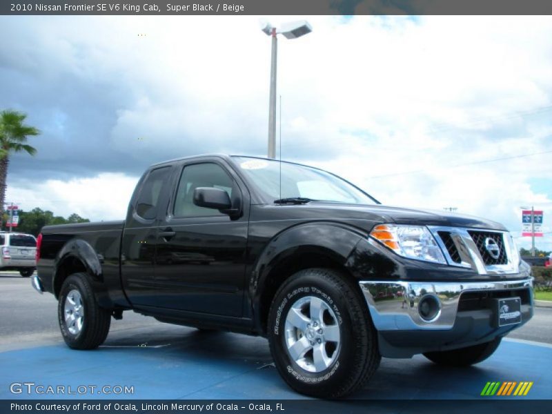 Super Black / Beige 2010 Nissan Frontier SE V6 King Cab