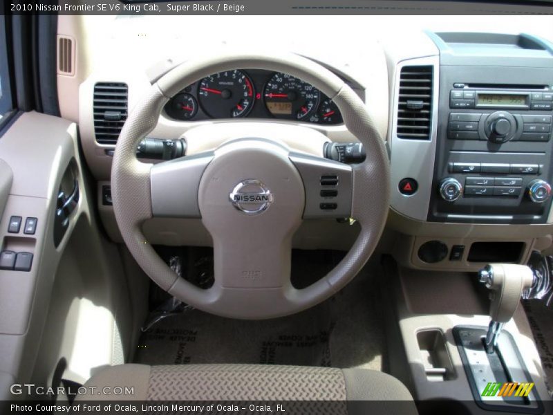 Super Black / Beige 2010 Nissan Frontier SE V6 King Cab