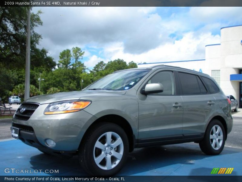 Natural Khaki / Gray 2009 Hyundai Santa Fe SE 4WD