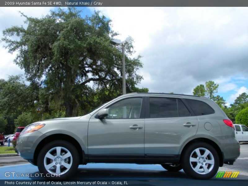 Natural Khaki / Gray 2009 Hyundai Santa Fe SE 4WD