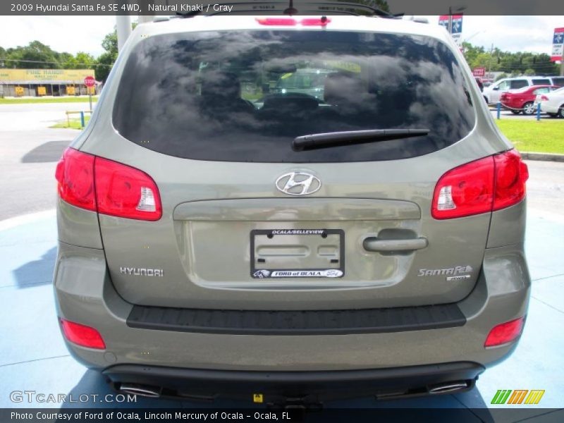 Natural Khaki / Gray 2009 Hyundai Santa Fe SE 4WD