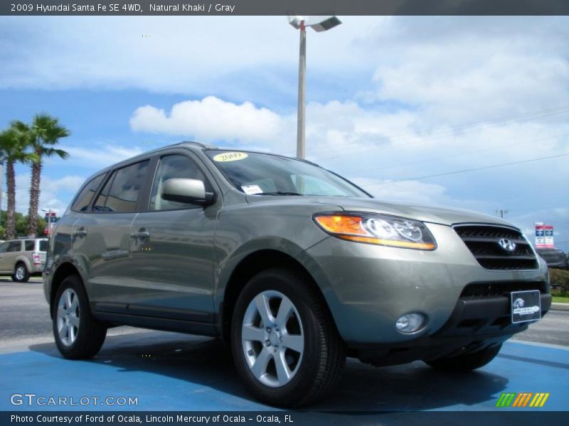 Natural Khaki / Gray 2009 Hyundai Santa Fe SE 4WD