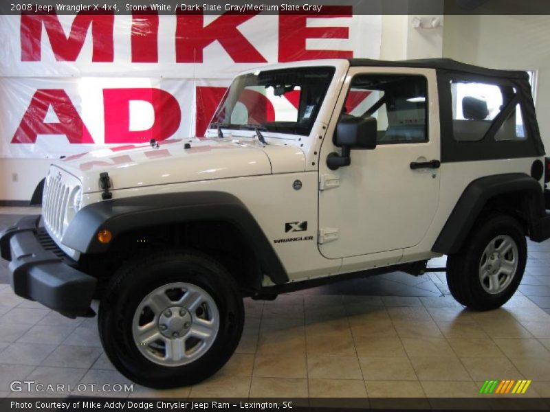 Stone White / Dark Slate Gray/Medium Slate Gray 2008 Jeep Wrangler X 4x4