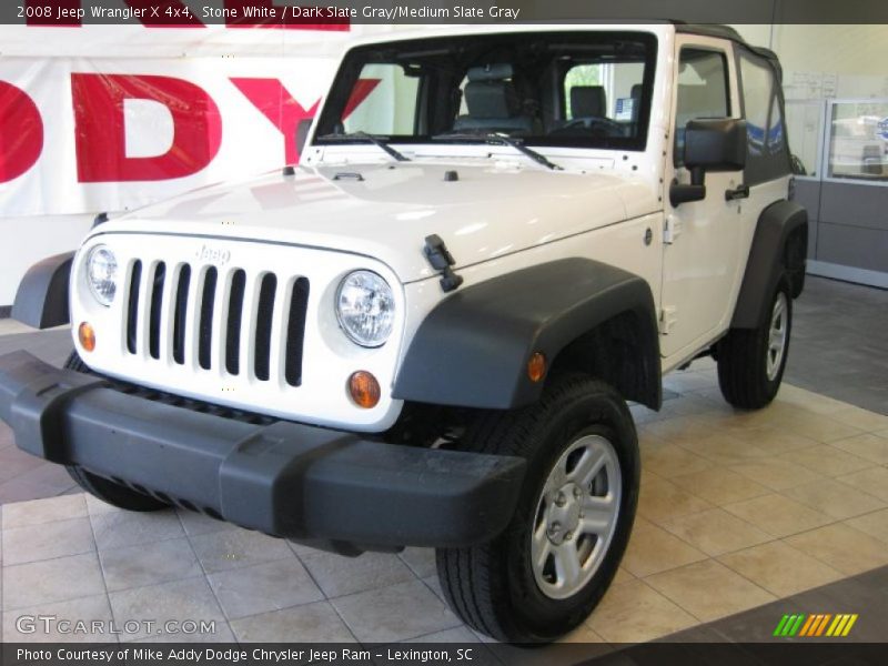 Stone White / Dark Slate Gray/Medium Slate Gray 2008 Jeep Wrangler X 4x4