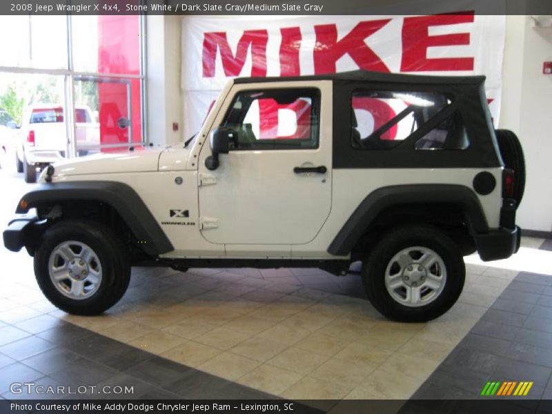 Stone White / Dark Slate Gray/Medium Slate Gray 2008 Jeep Wrangler X 4x4