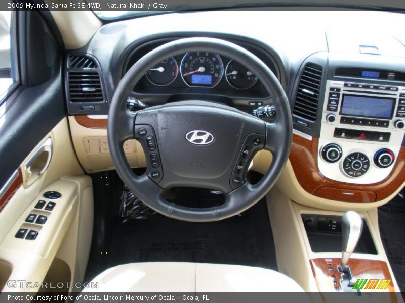 Natural Khaki / Gray 2009 Hyundai Santa Fe SE 4WD