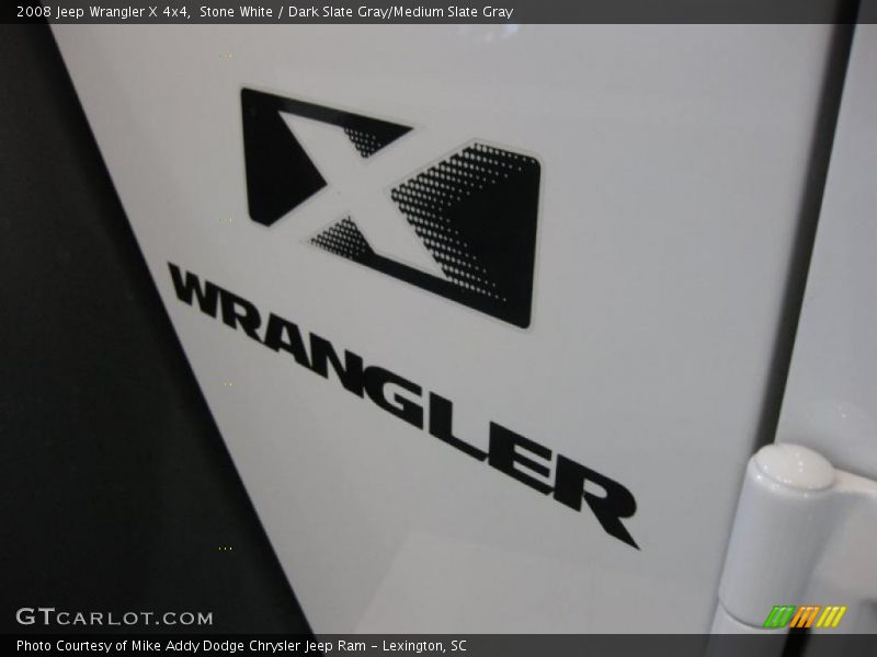 Stone White / Dark Slate Gray/Medium Slate Gray 2008 Jeep Wrangler X 4x4