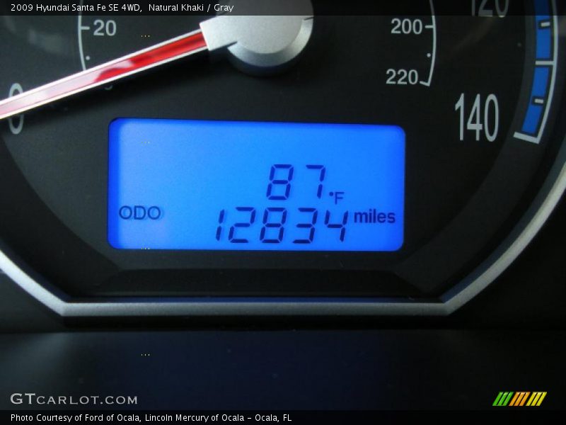 Natural Khaki / Gray 2009 Hyundai Santa Fe SE 4WD