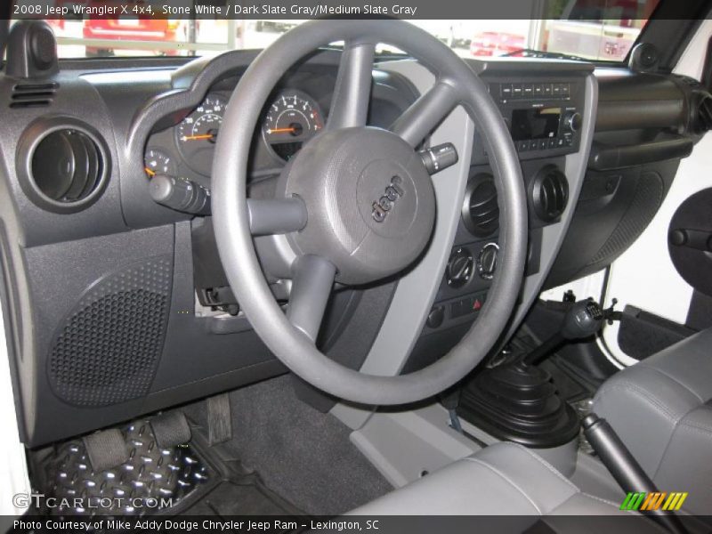 Stone White / Dark Slate Gray/Medium Slate Gray 2008 Jeep Wrangler X 4x4