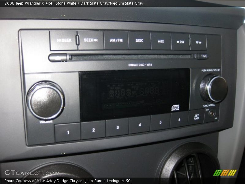 Stone White / Dark Slate Gray/Medium Slate Gray 2008 Jeep Wrangler X 4x4