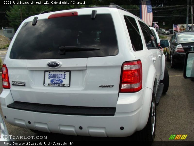 Oxford White / Charcoal 2008 Ford Escape Limited 4WD