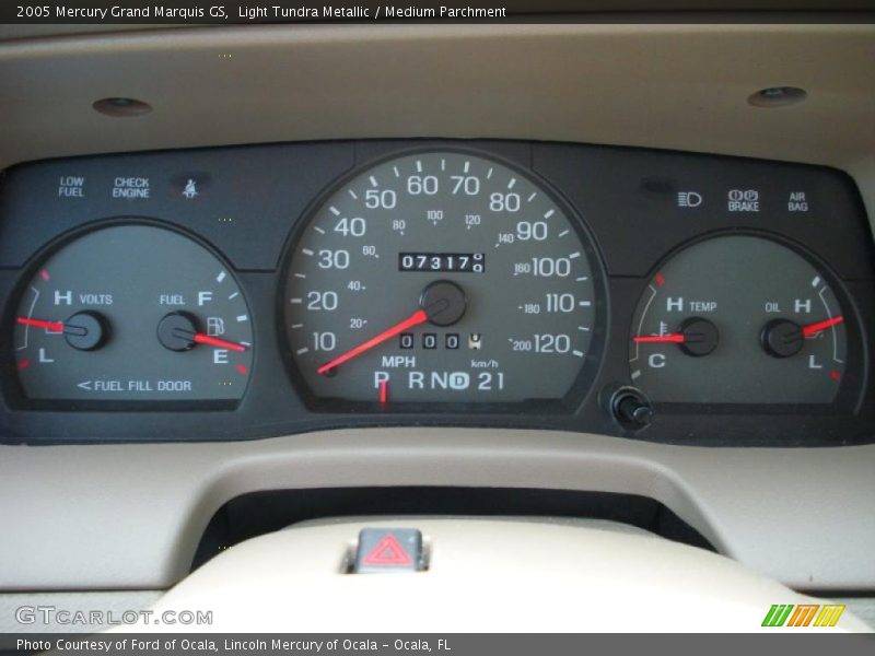 Light Tundra Metallic / Medium Parchment 2005 Mercury Grand Marquis GS