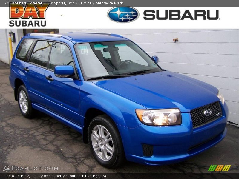 WR Blue Mica / Anthracite Black 2008 Subaru Forester 2.5 X Sports